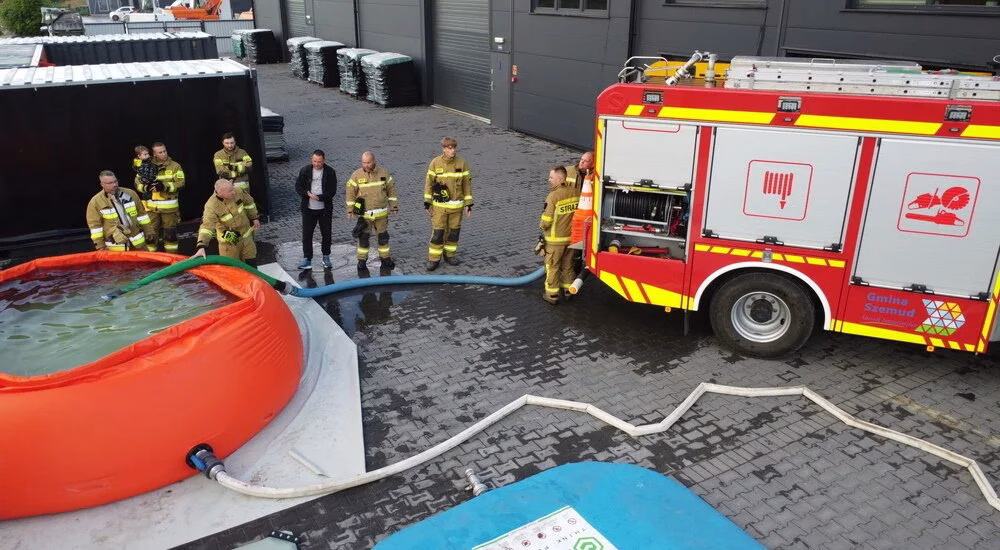 selbsttragender Falttank für die Feuerwehr